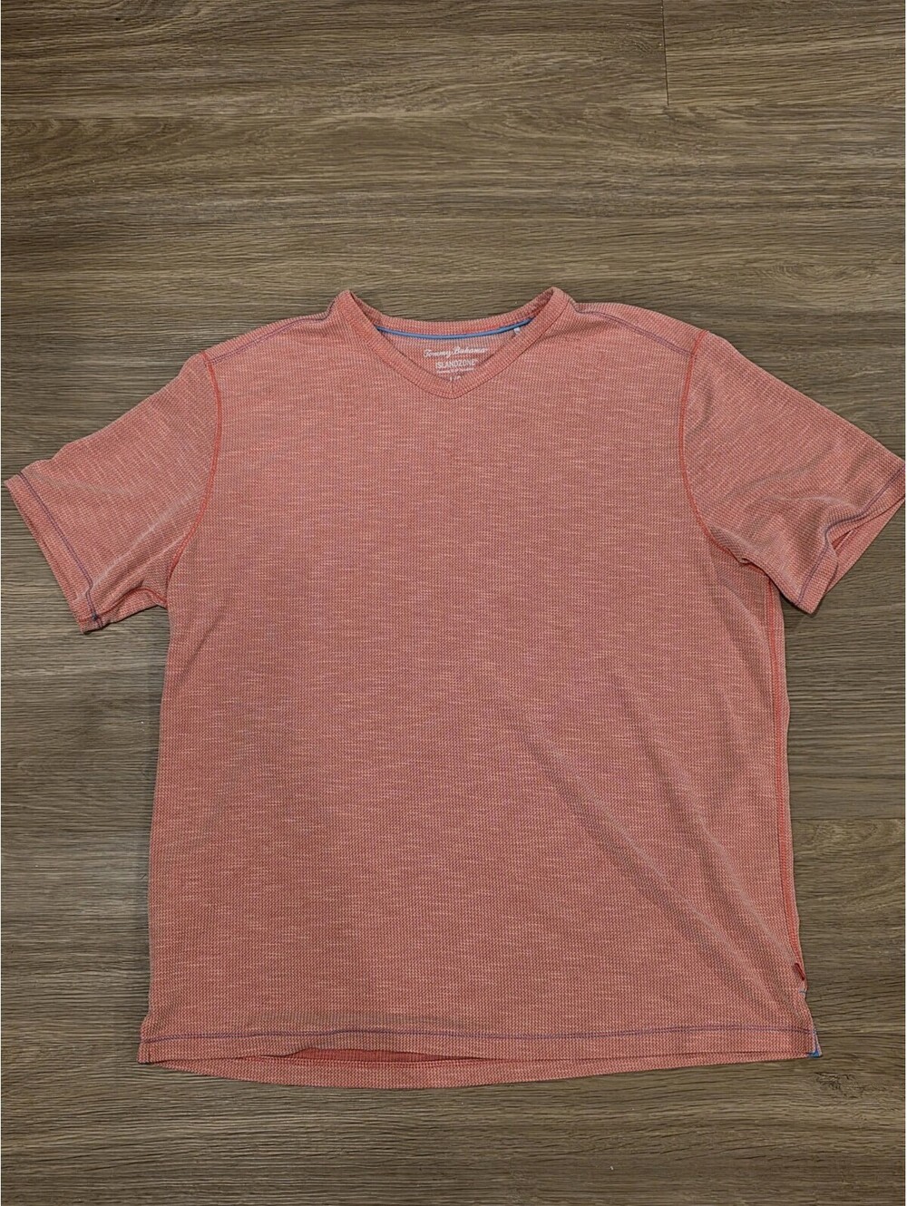 Tommy Bahama IslandZone Mens Large Coral Pink Short Sleeve T-Shirt